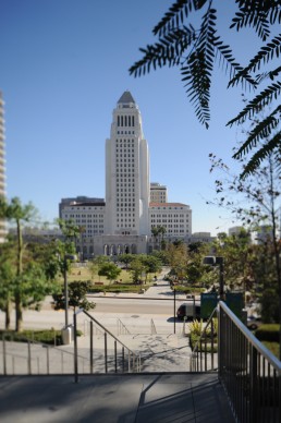 Los Angeles City Hall in Los Angeles, California by architects John Parkinson, Albert C. Martin, John C. Austin