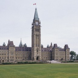 Centre Block at the Canadian Parliament in Ottawa, Canada by architects John Andrew Pearson, Jean Omer Marchand