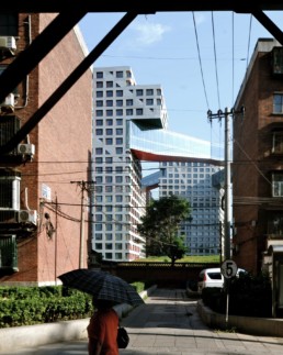 Exterior Blue Sky Sun Stephen Holl Linked Hybrid Beijing Housing