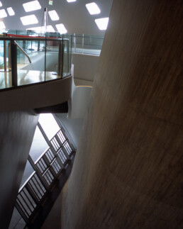 Zaha Hadid Architecture Phaeno Science Center Wolsfburg Germany Exterior and Interior Photograph by Larry Speck