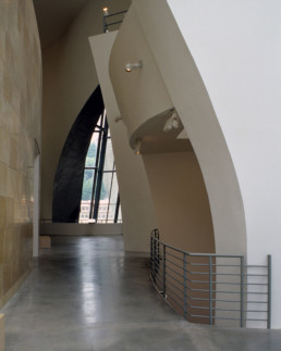 Guggenheim Art Museum in Bilbao Spain by Architect Frank Gehry, photographed by Larry Speck. Interior.